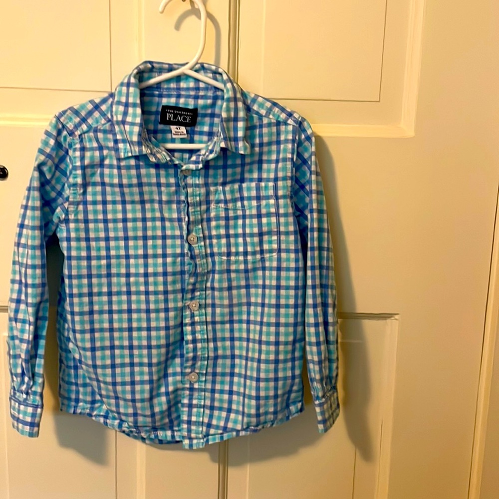 Button down long sleeve boys shirt